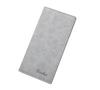 CHENZKBD Men's Wallets Men's Wallet Long Retro Money Clip Durability Card Wallet Men Slim Multifunctional Personalised Wallets for Men-Grey