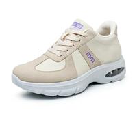 CHENZKBD Sports Shoes Comfortable Platform Sneakers, Non-Slip Lightweight Walking for School, Casual Shoes-off-white-39