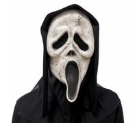 Chenzvora Halloween Scream Mask Horror Ghost Face Mask Scary Costume Accessory with Latex Material, Ghost Mask for Adults Men Women, Cosplay Prop for Halloween Party, Carnival and Role Play