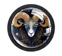 CHENZZZZ 4 Pack Aries Drawer Knob Cabinet Hardware
