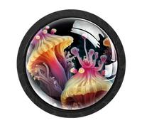 CHENZZZZ 4 Pack Black Sea Slug Cabinet Pulls Kitchen Cabinet Handles Ideal for Cabinet,Drawer,Cupboard and Wardrobe