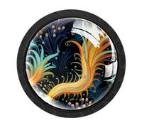 CHENZZZZ 4 Pack Black Sea Slug Kitchen Handles, Cabinet Pulls Hardware for Cupboard Drawer Knobs Dresser Pulls
