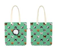 CHENZZZZ Cute French Bulldog Pet Canvas Shoulder Carrying Bag, Cat Carrier, Portable Kitten & Puppy Tote, Comfort Carriers for Small Pets