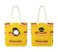 CHENZZZZ Funny dachshund dog Pet Canvas Shoulder Bag Cute Cat Carrier Handbag Portable Carrying Dog Tote Bag for Small Animal Supplies Outdoor Travel