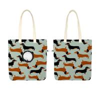 CHENZZZZ Wiener Dachshund Dog Pet Canvas Shoulder Bag Cute Cat Carrier Handbag Portable Carrying Dog Tote Bag for Small Animal Supplies Outdoor Travel
