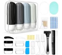 CHEODIN 26 Pack Travel Size Toiletries, Tsa Approved Travel Containers for Toiletries, Leak Proof Silicone bottles and Shampoo Conditioner, Essential Toiletry Accessories.