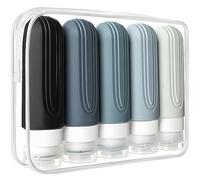 CHEODIN Travel Bottles for Toiletries, 5 Pack TSA Approved Travel Size Containers, 3oz Leak Proof Refillable Travel Accessories for Shampoo Conditioner, BPA Free Travel Bottles with Toiletry Bag