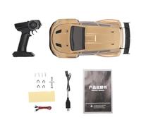 CHEOTIME 1:12 RC Scale Drift Car, 2.4Ghz 4 Wheel 32KM/H High Speed RC Cars All Terrain Remote Control Vehicle with Gyroscope LED Lights Tire Racing Sport Toy Gift for Adults and Teens (Gold)