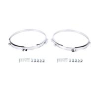 CHEOTIME 1 Pair Headlight Retaining Ring STC3018, Headlamp Mounting Retainer Ring Screws Nuts Stainless Steel Chrome Headlight Bezels Replacement For