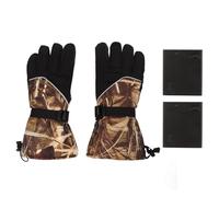 CHEOTIME 1 Pair Heated Glove Liners for Men Women, Rechargeable Hand Warmers, Thin Touchscreen Battery Electric Gloves Winter Gloves for Riding Skiing Skating Hiking