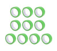 CHEOTIME 10 Pack Green Painters Tape 1.37" X 22 yd Medium Adhesive Red Masking Tape Bulk Multi Pack for for Arts DIY Crafts Painting Labeling Decoration School Projects Home Office