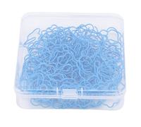 CHEOTIME 100 Pcs Cloud Paper Clips, Decorative Cute Paper Clips, Blue Iron Cloud Shaped Planner with Storage Box for Office School Study (Blue)