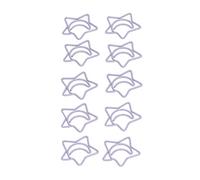 CHEOTIME 100PCS Paper Clips, Purple Five Pointed Star Portable Decorative Paperclips Bookmarks Planner Clips for Office Memo File Classification