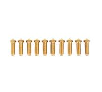 CHEOTIME 10Pcs 3D Printer Brass Nozzle, Precision CNC Machined 1.75mm Diameter, High Temperature Durable Nozzle Set Compatible with PLA PETG TPU ABS for Quality Printing (0.4mm)