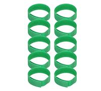 CHEOTIME 10Pcs Anti Crow Rooster Collar, Adjustable Chicken Collar with Buckle Nylon Poultry Accessory for Noise Reduction Chicken Neckband for Ducks and Geese (Green)