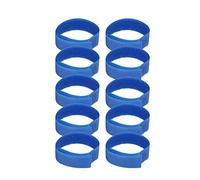 CHEOTIME 10Pcs Anti Crow Rooster Collar, Adjustable Chicken Collar with Buckle Nylon Poultry Accessory for Noise Reduction Chicken Neckband for Ducks and Geese (Blue)