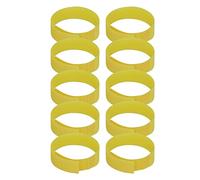 CHEOTIME 10Pcs Anti Crow Rooster Collar, Adjustable Chicken Collar with Buckle Nylon Poultry Accessory for Noise Reduction Chicken Neckband for Ducks and Geese (Yellow)