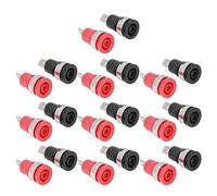 CHEOTIME 10Pcs Black and Red 4mm Banana Jack Socket, Female Adapter Panel Banana Socket Terminal Adapter Mount Binding Post for 4mm Banana Plug Connectors