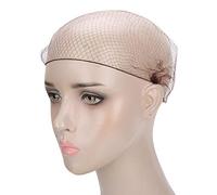 CHEOTIME 144Pcs Wig Cap for Women Men, Mesh Wig Cap Net Nylon Hair Cover Breathable Close End Fishnet Soft Elastic Hairnet for Ballet Trainees, Actors, Hotel, Restaurant Staff (Dark Brown)