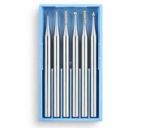 CHEOTIME 2.35mm Shank Tungsten Steel Engraving Bits, Micro Linocut Tools Wood Carving Drill Bits Micro Engraving Tool Grinder Bits for Rotary Tool Accessories(Head Diameter 1.4mm)