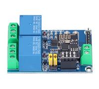CHEOTIME 2 Channels Bluetooth Relay Module, Dual Channel WiFi Relay WiFi Relay Module Phone APP Remote Switch for IOT Smart Home 12V ESP8266