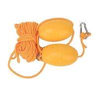 CHEOTIME 27.89ft Kayak Boat Marine Rope Tow Line with Floating Ball, Floatable Equipment Leash with Stainless Steel Clips for Fishing Drift Anchors System Double Ball (Double ball yellow rope set)