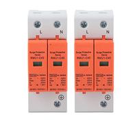 CHEOTIME 2Pcs AC 420V 2P Surges Protective Device, SPD Surges Protective AC Arrester Protector Home Circuit Breaker RMU1-C20/40/60 DIN Rail Mounting Flame Retardant Housing (Imax：40kA)