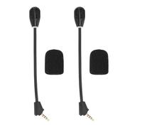 CHEOTIME 2Pcs Replacement Microphone for Cloud II Wireless Headset, Detachable 3.5mm Noise Cancelling Mic with Foam Cover, Headset Accessories