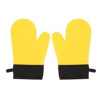 CHEOTIME 2Pcs Silicone Oven Mitts, Heat Resistant 500℉ Oven Gloves with Non Slip Thickened Ribbed Oven Mittens Soft Lining Oven Mits for Cooking Baking Kitchen Mitten
