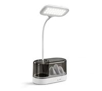 CHEOTIME 3 in 1 LED Desk Lamp with Pen Holder, Small Table Lamp Intelligent Night Light 3 Colour Adjustable Reading Light Eye Protection Light for Dormitory Bedroom Office