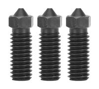 CHEOTIME 3 Pcs 0.4mm 3D Printer Nozzle, Hardened Steel Nozzle M6 Thread with Large Aperture, High Thermal Conductivity Extruder for PLA ABS PETG