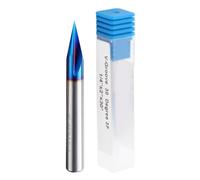 CHEOTIME 30 Degree V Groove Router Bit, 1 / 4 Inch Shank 3 Flute Chamfer Bit Nano Coated Carbide Engraving Bit for Woodworking, Carving on Hardwood Plywood CNC Engraving Tool
