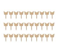 CHEOTIME 30 Pack Boxwood Plant Labels, Butterfly Shape Cute Plant Tags Garden Markers, Wooden Garden Labels for Seeds, Vegetables, Outdoor Plants