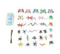 CHEOTIME 30 Set Love Critter Card Model Magnifying Glasses, Different Butterfly Toy Funny Greeting Valentine Exchange Cards Gift for Boys Girls School Class Classroom Prize Party Favors (Type F)