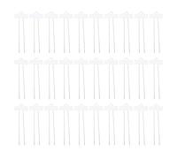 CHEOTIME 30Pcs Plant Labels, Galvanized Steel Garden Markers Reusable, Metal Tags for Plant Identification Potted Flower Beds Vegetable (White)