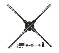 CHEOTIME 3D Hologram Fan, 2000x720 720 LEDs 4 Leaves Plug and Play Adjustable WiFi HD LED Holographic Advertising Display for Business,Bar,Halloween 100-240V