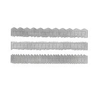 CHEOTIME 3PCS Carbon Steel Deckle Edge Ruler, Paper Tearing Ruler Craft Ruler for Cutting Paper to Wavy Line Jagged for Engineering School Office Architect and Drawing