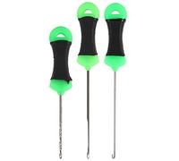 CHEOTIME 3Pcs Fishing Baits Needle Tool Set, Stainless Steel Carp Fishing Bait Lure Needle with Plastic Handle Portable Fish Equipment for Making Dock Stand and Boat Frame