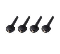 CHEOTIME 4PCS Viola Tuning Pegs Ebony Punching String Shaft Peg Replacement Violin Accessories Black