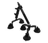 CHEOTIME 5 in 1 Triple Suction Cup Car Mount Kit, Adjustable Aluminum Alloy Camera Holder Suction Mount 115cm Extendable Invisible Selfie Stick for Action Cameras