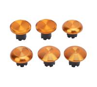 CHEOTIME 6Pcs Joystick Replacement Cap Thumb Grips Easy To Replace Metal Mushroom Cap Cover Thumb Grip Stick Cover Thumbstick Repair Rocker for Edge (Gold)