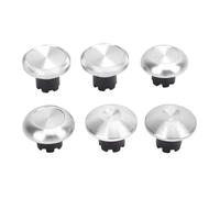 CHEOTIME 6Pcs Joystick Replacement Cap Thumb Grips Easy To Replace Metal Mushroom Cap Cover Thumb Grip Stick Cover Thumbstick Repair Rocker for Edge (Silver)