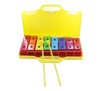 CHEOTIME 8 Notes Xylophone, Colorful Metal Keys Glockenspiel Xylophone Portable Percussion Educational Musical Instrument with Case Great Birthday Gift for Beginners