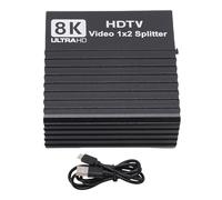 CHEOTIME 8K HD Multimedia Interface Splitter, 1 in 2 Out Support 8K 60hz/4K 120hz/1080P 240hz HDMI 2.1 Splitter for Dual Monitors Support EDID Management for Monitor, TV