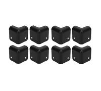 CHEOTIME 8pcs Angle Corner Protector, Black Iron Cabinet Speaker Corners Protector for Cabinet Guitar Amplifier Stage Speaker, Stackable Rounded Mounting Corner Wrap