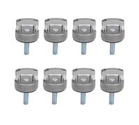 CHEOTIME 8PCS Bronco Thumb Screws, Fasteners M8 1.25 Thread, Hard Top Screws with D Ring for 2dr 4dr 2021+ Steel Billet Aluminum (Silver)