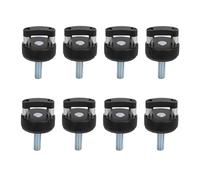CHEOTIME 8PCS Bronco Thumb Screws, Fasteners M8 1.25 Thread, Hard Top Screws with D Ring for 2dr 4dr 2021+ Steel Billet Aluminum (Black)