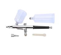CHEOTIME Airbrush Kit 0.3 Nozzle High Pressure Airbrush Gun Dual Action Trigger Lock System Large Fluid Cup Ideal for Painting Modeling Cake Decor Makeup Nail Art