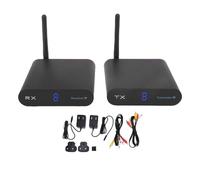 CHEOTIME AV Transmitter Receiver, Video Audio Transmitter and Receiver 2.4GHz 8 Channel Sound Video Sender Wireless AV Sender for Streaming Cable, Satellite, DVD Camera TV
