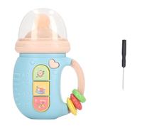 CHEOTIME Baby Musical Toys, Milk Bottle Teether Toy Baby Rattle Pacifier Teething Musical Toys Early Education Learning Newborn Lights Music Electric Colorful Toys